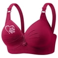 thumbnail image 4 of HNMKIU Cotton Bras for Women Solid Thin Breathable Daily Bra Soft Comfort Wireless, 4 of 4