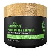 Herbishh Keratin & Argan oil Hair Mask for Intense Hydration, Men & Women (150 gm)