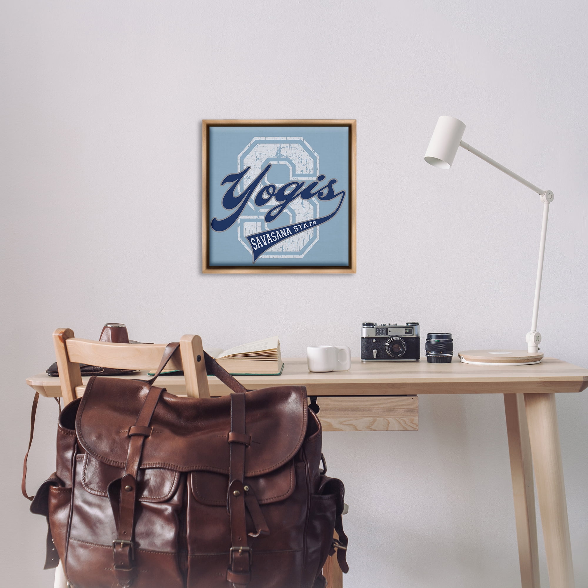 Stupell Industries Savasana State Yogis Text & Numbers Painting Brown Floater Framed Canvas Art Print Wall Art, 25 x 25