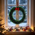thumbnail image 5 of Frosted Tinsel Christmas Wreath with Snowy Tips for Window Door Decor, 5 of 6