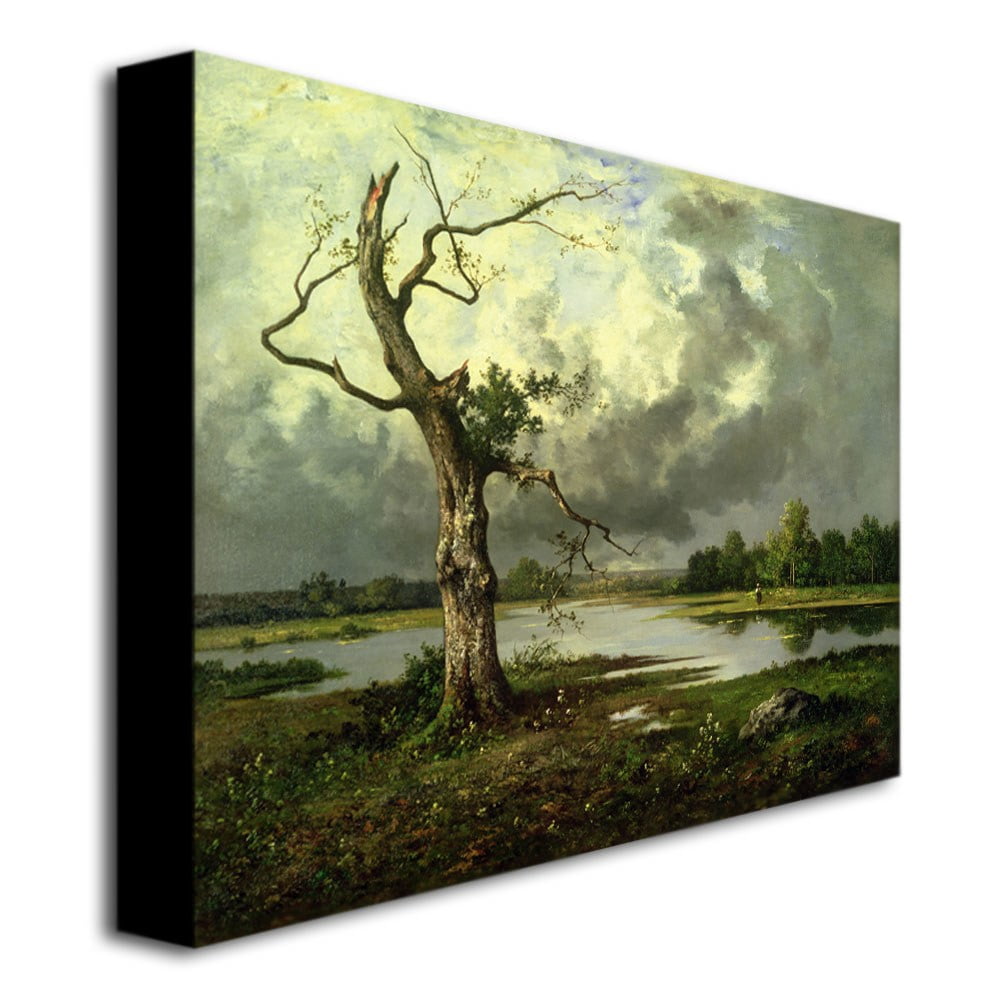 Trademark Fine Art "French River Landscape" Canvas Art by Leon Richet