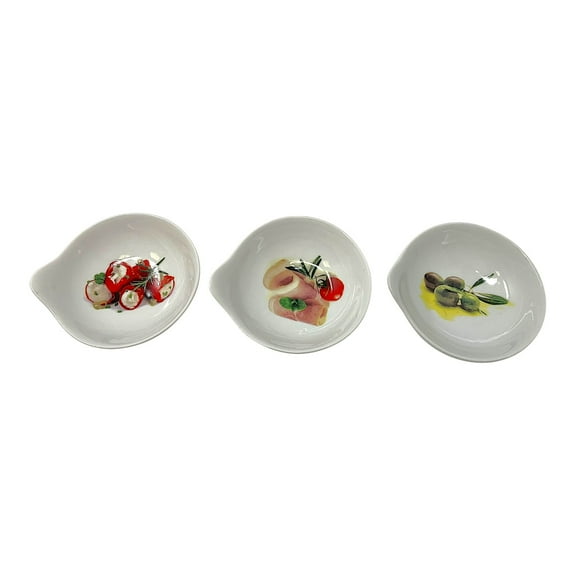 Set of 3 Small Porcelain Bowls for Dips, Dipping Sauces, Side Dishes, Tapas, Condiments, and More