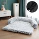 thumbnail image 2 of Cama para perros, alfombrilla suave de felpa para perros, protector de muebles para mascotas con funda lavable, cojín tipo manta para caseta C, 2 of 5