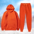 thumbnail image 2 of MSJUHEG Two Piece Outfits For Women Fall Outfits Women Hoodies Sweatsuit Long Sleeve Hooded Matching Joggers Sweatpants 2 Piece Tracksuit Sets Women'S Pants Orange 2Xl, 2 of 5