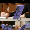 thumbnail image 3 of Allytechgroup Magnetic Case for Samsung Galaxy S24, Ring Holder Kickstand Hybrid Compatible with Magsafe & Car Mount Anti-Scratch Phone Case Cover for Women Men, Purple, 3 of 6