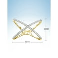 thumbnail image 5 of JewelersClub 1/7 Carat White Diamond Ring with 14K Gold over Silver X Ring | Real Diamond Ring with Hypoallergenic Gold Plating Ring Band, 5 of 5
