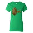 thumbnail image 1 of Wild Bobby, Basketball Fingerprint It's In My DNA, Sports, Women Graphic Tee, Kelly, XX-Large, 1 of 5