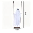 thumbnail image 2 of Remote Control 8 Colors Changing Light Up Swinging Ghost Ornament, Halloween Swing Ghost Hanging Ornament, Front Door Porch Decor,Swinging Ghost Outdoor Decor for Halloween Yard Party 80 In, 2 of 4