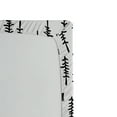 thumbnail image 3 of Ambesonne Forest Fitted Sheet, Pine Trees Rabbit Animal, Full Size, Black White, 3 of 3