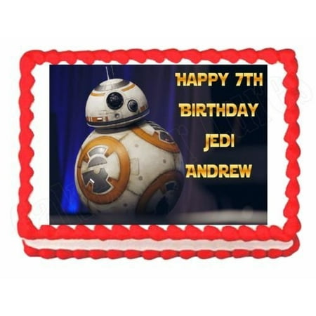Star Wars The Force Awakens Bb 8 Party Edible Cake Topper Frosting