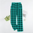 thumbnail image 2 of yillto Womens Plaid Pajamas Pant Wide Leg Elastic Waist Loungewear Bottoms Loose Sleepwear Pjs with Pockets, 2 of 5