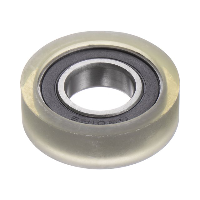 Unique Bargains Roulement à Rouleau à Poulie en PU 12x28,5x8 mm, Roue de Guidage Revêtue de Polyuréthane pour Industriel, Vert