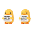 thumbnail image 1 of Inspirador Positivo Pato Crochet Lindo Tejido A Mano Emocional (n), 1 of 5