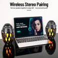 thumbnail image 4 of Altavoces Bluetooth para exteriores INSSISAIN impermeables con llama LED, 4 of 7