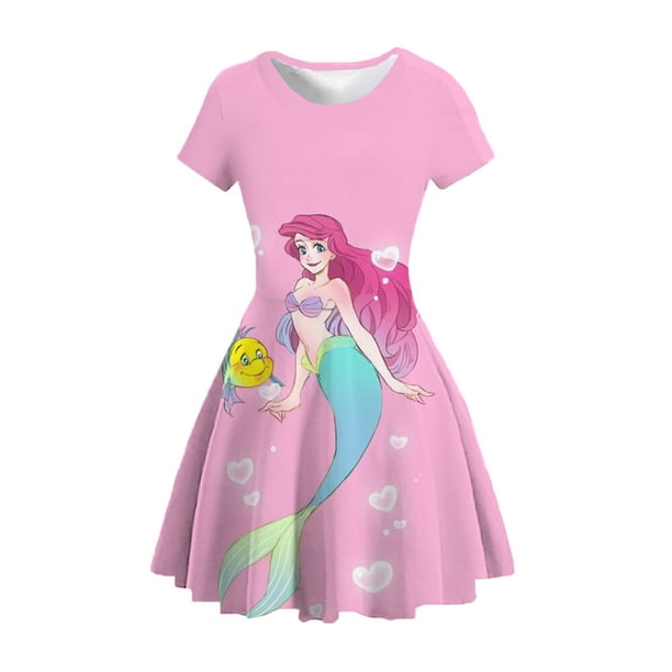 Disney Girls Encanto Charm vestidos carnaval verano dibujos animados lindos niños 3D estampado princesa Mirabel vestido fiesta de cumpleaños disfraz 140 Gao Jinjia LED