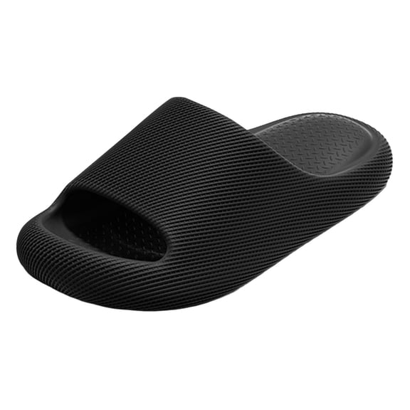 Slide Shower Sandals for Women Comfortable Quick Drying Bathroom Slippers Wide Wieth Summer Beach Sandal Black Size 8
