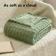 thumbnail image 7 of Striped Fleece Blanket, 39 x 59 In, with Stylish & Thick Design, Made of Fleece for Couch & Bed, Cozy, Warm, Insulated, 7 of 7
