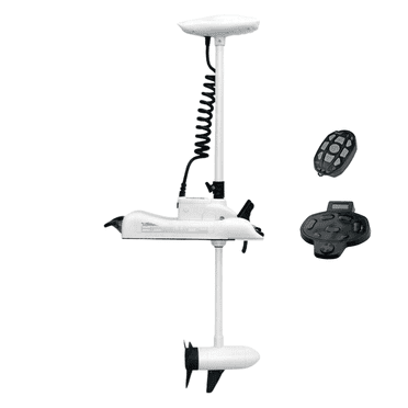HASWING OUTDOOR Electric Trolling Motor 12V 55LB 54 Inch Shaft Cayman B Bow Mount Boat Fishing Saltwater Freshwater with Remote Control and Wired Foot Controller