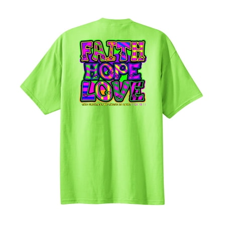 Brown Corduroy Boys Overalls - Christian Neon Youth T-shirt Faith Hope Love