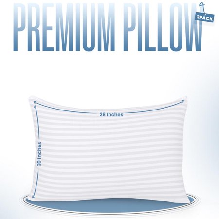 Utopia Bedding Pillows for Bed, Hotel Pillows In Queen & King Size - Pillows Set of 2, White , for Back, Stomach & Side Sleepers hotel pillow, Weilin