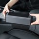 thumbnail image 5 of Organizador de espacio de asiento de gran capacidad de Metal con bolsillo lateral para asiento de coche USB para almacenamiento Interior de coche negro, 5 of 12