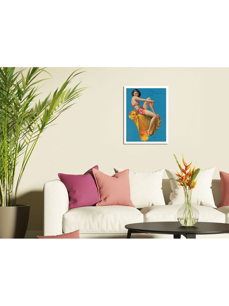 O Kay! - Hawaiian Pin Up Glamour Girl - Vintage Pin Up Girl Print