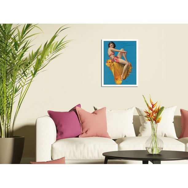 O Kay! - Hawaiian Pin Up Glamour Girl - Vintage Pin Up Girl Print