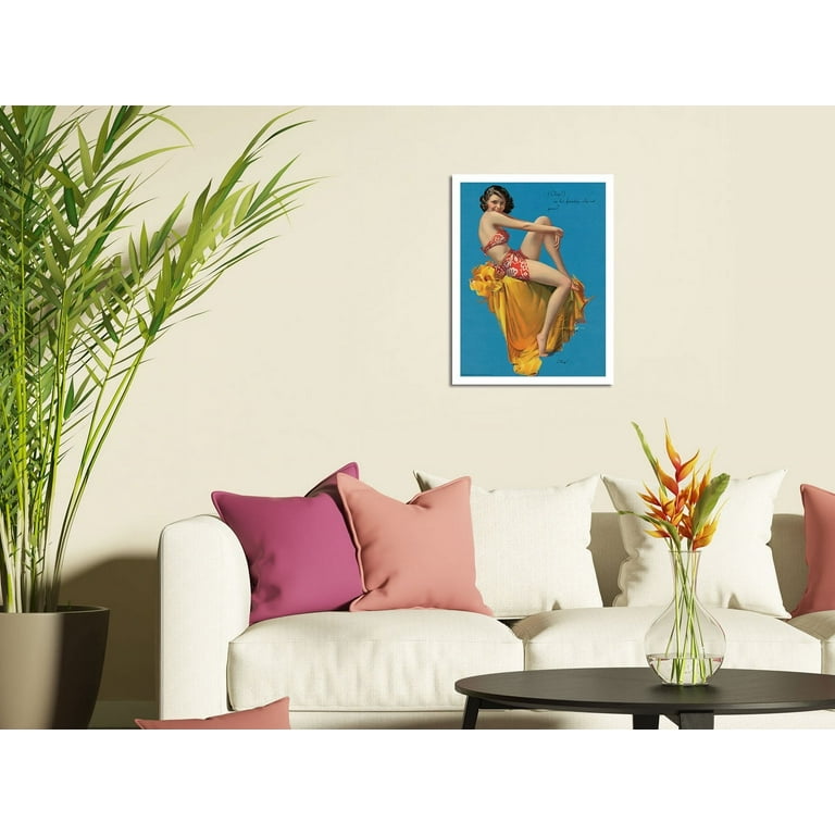 O Kay! - Hawaiian Pin Up Glamour Girl - Vintage Pin Up Girl Print