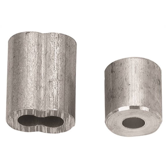 Campbell B7675404 Cable Ferrule and Stop Set 1/16 in Dia Cable Aluminum