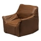 thumbnail image 4 of Modelo de sofá individual en miniatura, mini sillón de lectura, accesorios de bricolaje, accesorios de fotos marrón, 4 of 9