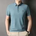thumbnail image 2 of Men's Summer Seamless Thin Polo Collar Short Sleeve Casual Polo Shirt, 2 of 10