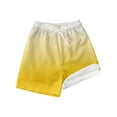 thumbnail image 2 of WERYOUNG Boys Girls Shorts Summer Fashion Gradient Color Elastic Waist Drawstring Stretch Swim Trunks With Liner Stylish Beach Pool Shorts,Yellow,14-16 Years, 2 of 3