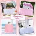 thumbnail image 4 of 6FT Table Skirt Pink Table Skirts Tulle Rectangular Pleated Tables Desk Skirt Ruffle Tablecloth Polyester with Adhesive Tape, 4 of 9