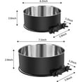 thumbnail image 7 of SAWcasa 2Pcs Dog Crate Water Bowl No Spill, Stainless Steel Food and Water Bowls Hanging for Dog Cage, Crate, Kennel, Removable Coop Cage Cup for Large＆Medium Dogs, Pets - Black L (7.1x2.8''&6.3×2.6', 7 of 7