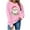 Pink, variant on ShiShine Retro Santa Sweatshirt for Women Vintage Christmas Sweaters Crewneck Oversized Long Sleeve Tops