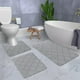 thumbnail image 5 of Juego de 3 alfombrillas de baño de espuma con agarre antideslizante, suaves, absorbentes y de secado rápido para mayor seguridad y comodidad en el suelo del baño. Lavables a máquina. Gris, 5 of 7