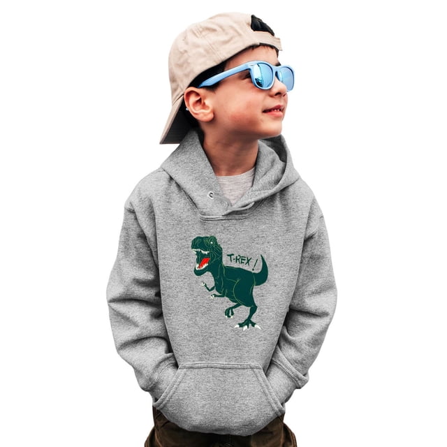 EDFBUYKRS Chandails Garçons Col Rond Camion Dinosaure Manches Longues Chandail Tops Tees