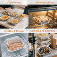 thumbnail image 4 of sartenes de aluminio con tapas transparentes - 20 paquetes de sartenes desechables para hornear, bandejas de papel de aluminio para hornear pasteles, cocinar, calentar, almacenar, 4 of 4