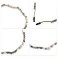 thumbnail image 4 of Unique Bargains Rhinestone Vintage Wavy Headband Faux Pearl Headband Women Hairband Navy Blue, 4 of 7