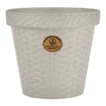 thumbnail image 1 of Maceta Redonda Plásticos La Ardilla Rattan 15 cm Blanco, 1 of 4
