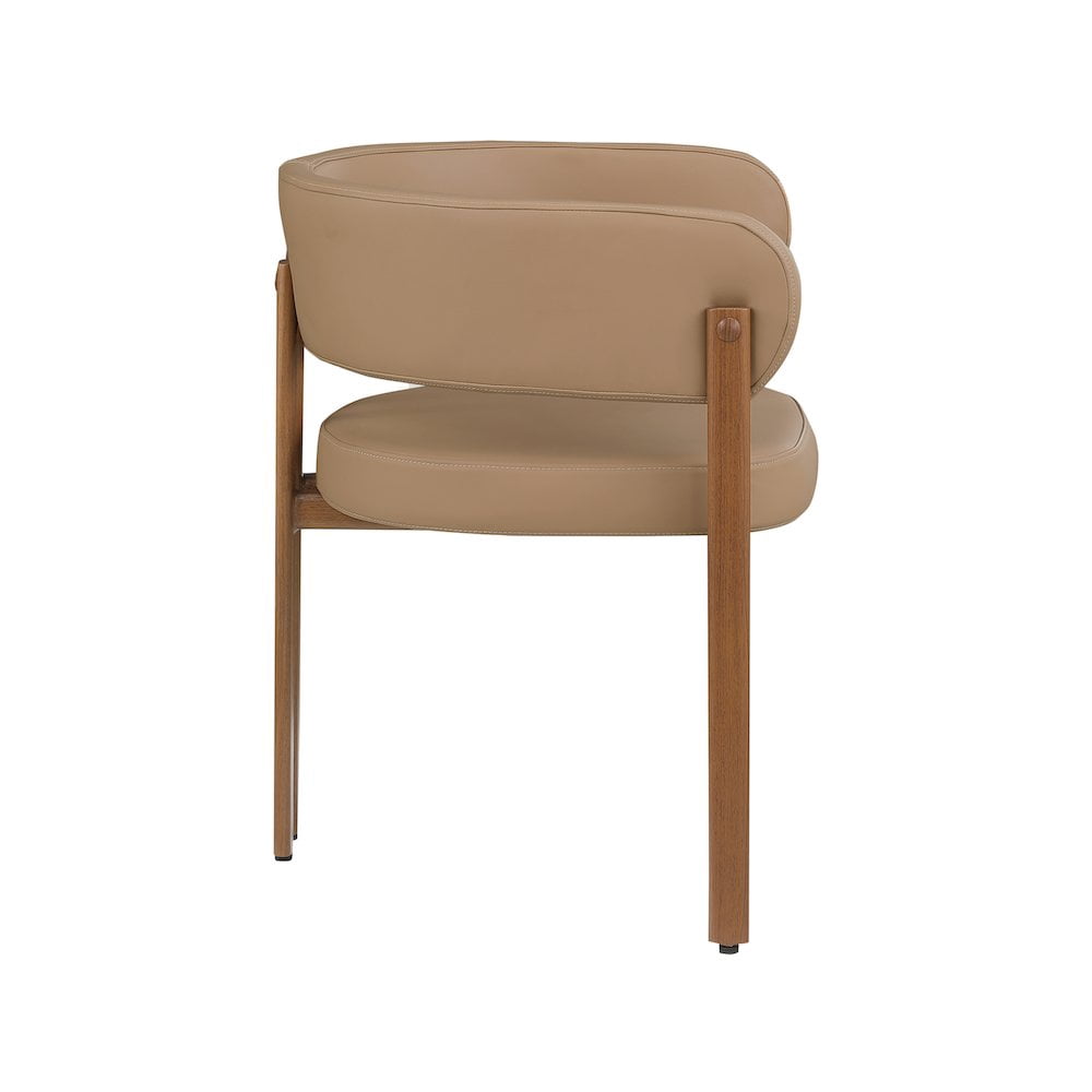 Meridian Furniture Gideon Tan Vegan Leather Dining Chair (Set of 2)