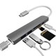 thumbnail image 4 of Tipo USB Splitter Lector de Tarjetas de puerto USB para Chromebook Notebooks Gris perfke Adaptador de concentrador de carga USB, 4 of 9