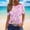 B#Pink, variant on Women's Crew Neck Short Sleeve Floral Print T Shirts,Loose Casual Summer Tees,Yellow,Women's Plus Size L