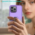 thumbnail image 6 of For iPhone 15,15 Pro,15 Plus,15 Pro Max Case with Screen Protector,Heavy Duty Shockproof Full Body Protective Phone Cover,Built in Rotatable Magnetic Ring Holder Kickstand for iPhone 15 -Purple, 6 of 8