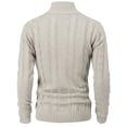 thumbnail image 4 of Mens Casual Slim Fit Cardigan Cable Knitted Sweater Thermal Button Down Closure (CMOCAL061), 4 of 6
