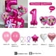 thumbnail image 3 of 44 globos de fiesta con temática de princesa Barbie de color rosa, globos de aluminio con números del 1 al 9 para decoración de fiestas de cumpleaños de niñas princesas, 3 of 5