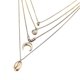 thumbnail image 2 of Collar de cadena multicapa Yuxing Con dije de bola de metal y concha de cauri dorado modelo 23538, 2 of 5