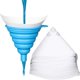 thumbnail image 1 of 100 Packs Paint Strainers Cone Paint Filter With 1 Pack Silicone Funnel, Cone Shaped Mesh Funnel For Automotive, Spray Guns, House, Etc., 1 of 5