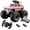 Pink, variant on Amphibious RC Monster Truck - 4WD Waterproof Stunt Car with Extra Battery & Dual Control (Watch + Remote), 360° Rotation, High/Low Speed, All-Terrain Toy for Boys Girls 8-12