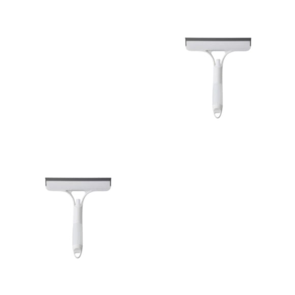 Yuarrent Rascador de vidrio para el hogar, herramienta de limpieza de ventanas con rociador, cepillo para azulejo de piso, limpiaparabrisas para Blanco 2Conjunto